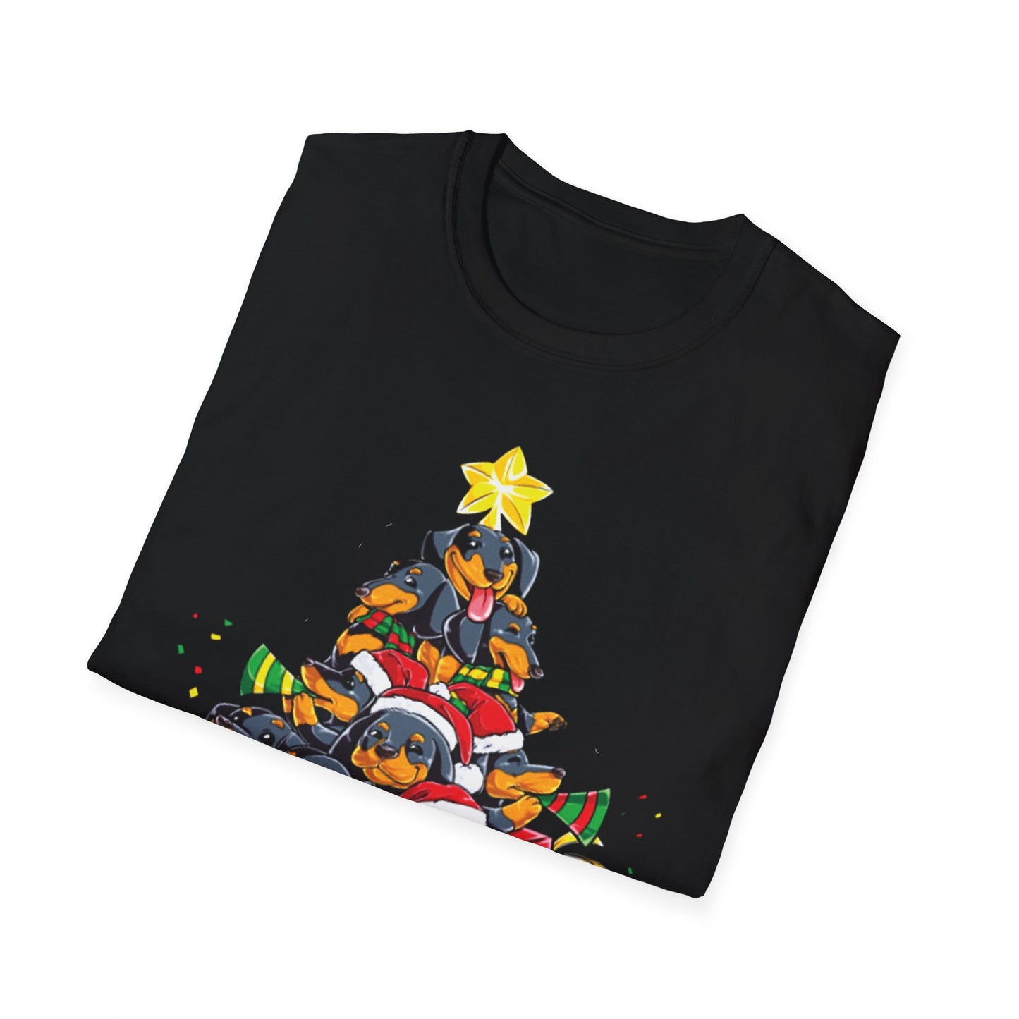 Star doggy cartoonic tree Unisex Softstyle T-Shirt