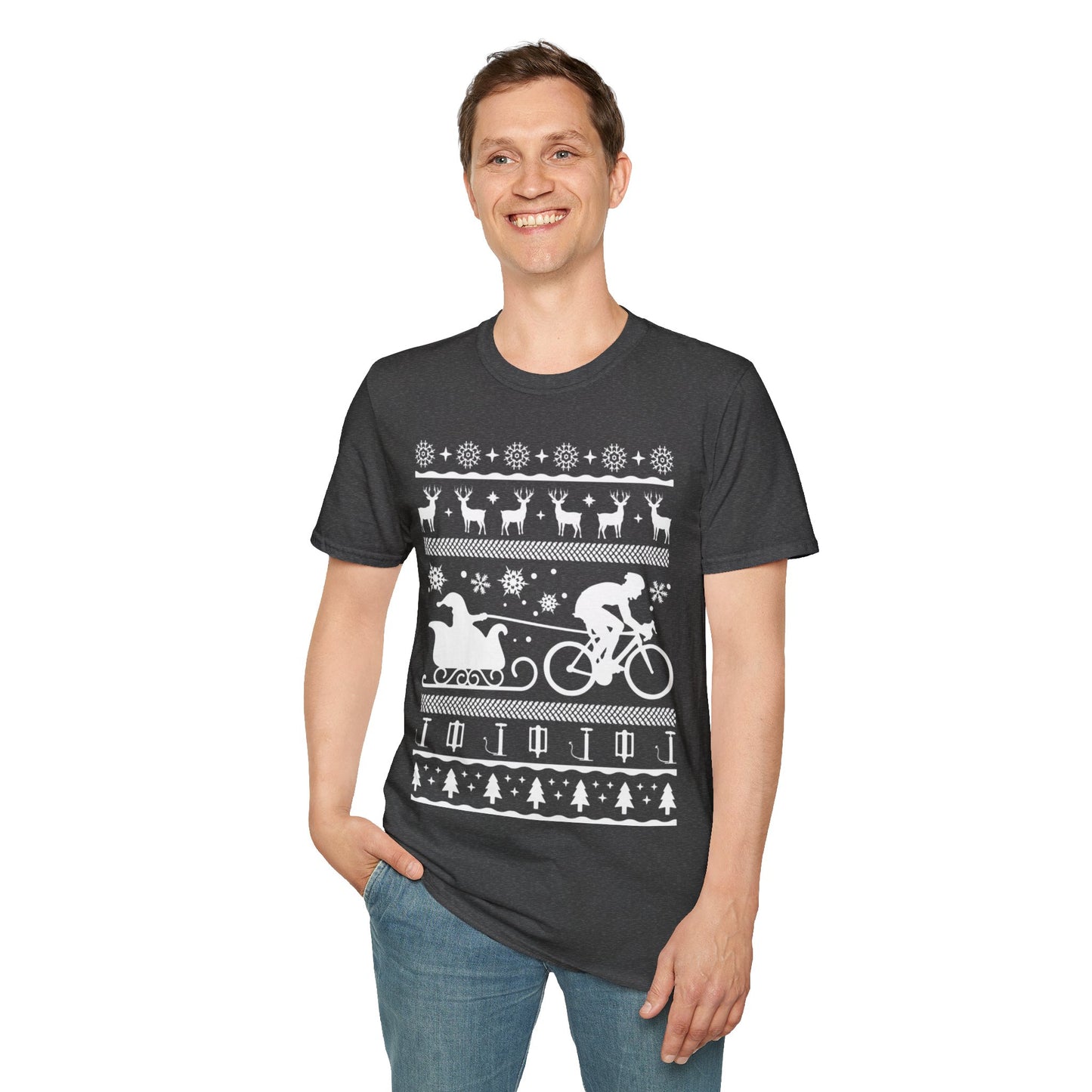 Man on cart Unisex Softstyle T-Shirt